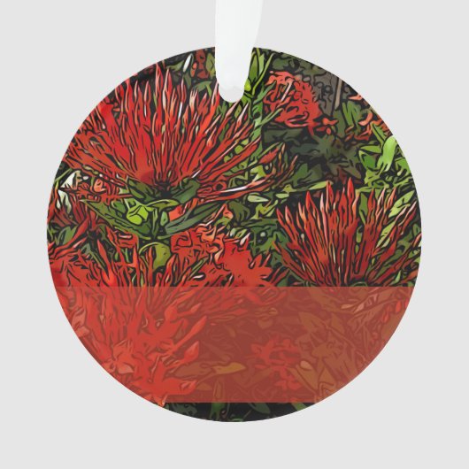Vibrant Red Oranje Firebush Ornament (voorkant)