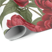 Vibrant Red Peony Collection Customizable Party  Cadeaupapier (Rol Hoek)
