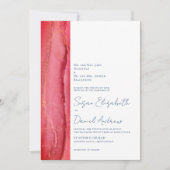 Vibrant Red Pink Blue Weddenschap Kaart (Voorkant)