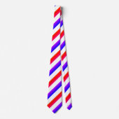 Vibrant Red Purple White Diagonal Stropdas (Voorkant)