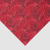 Vibrant Red Rose Floral Foto Abstract Patroon Tissuepapier (Detail)