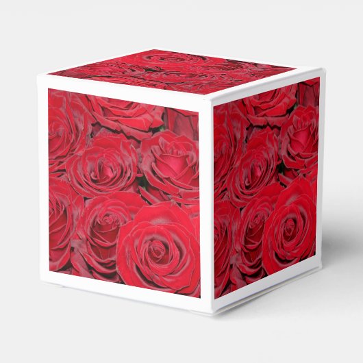 Vibrant Red Roses Bedankdoosjes (Achterkant)