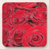 Vibrant Red Roses Bier Onderzetter (Voorkant)