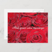 Vibrant Red Roses Briefkaart (Voorkant / Achterkant)