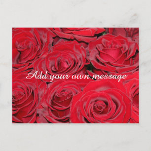 Vibrant Red Roses Briefkaart