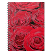 Vibrant Red Roses Notitieboek (Voorkant)