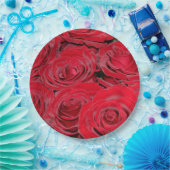 Vibrant Red Roses Papieren Bordje (Feest)