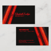 Vibrant Red Trails on Dark Canvas Visitekaartje (Voorkant / Achterkant)