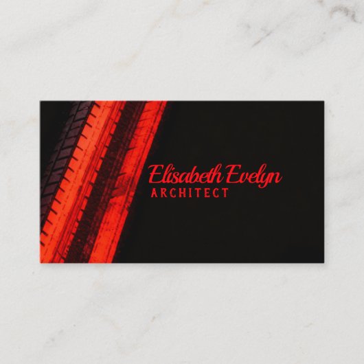 Vibrant Red Trails on Dark Canvas Visitekaartje (Voorkant)