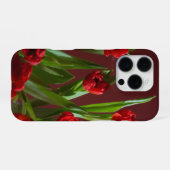 Vibrant red tulips iPhone hoesje (Achterkant horizontaal)