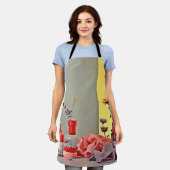 Vibrant Red Yellow Arrangement Design Schort (Gedragen)