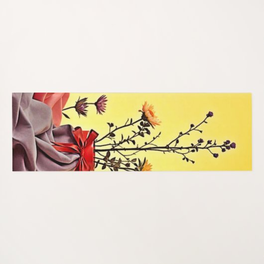 Vibrant Red Yellow Arrangement Design Yogamat (Achterkant (horizontaal))