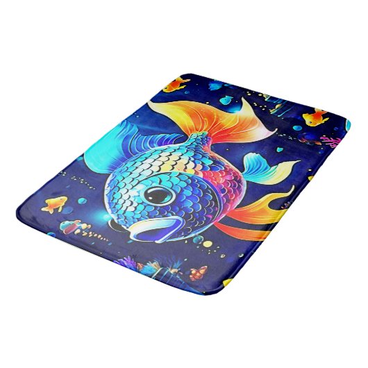Vibrant Reef Fish Design Badmat (Gekanteld)