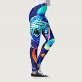 Vibrant Reef Fish Design Leggings (Rechts)