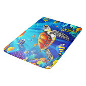 Vibrant Reef: Het Onderwaterrijk Van De Schildpad Badmat (Gekanteld)