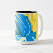 Vibrant Reflections of Empowerment in Design Tweekleurige Koffiemok (Voorkant rechts)