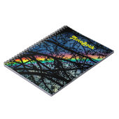 Vibrant regenboog | Lente bomen Notitieboek (Linkerzijde)