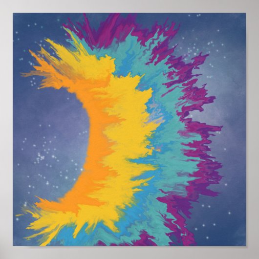 Vibrant regenboog poster (Voorkant)