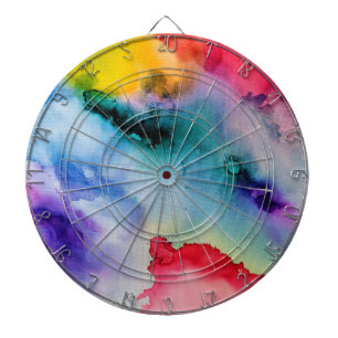 Vibrant regenboogpatroon dartbord