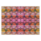 Vibrant Retro Abstract LEAF Patroon Tafelkleed (Voorkant (Horizontaal))