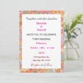 Vibrant Retro Floral Pattern Illustration Kaart (Staand voorkant)