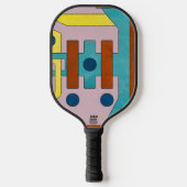 Vibrant Retro Industrial Geometric Abstract  Pickleball Paddle (Voorkant)