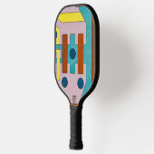 Vibrant Retro Industrial Geometric Abstract  Pickleball Paddle (Links)