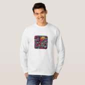 "Vibrant Retro Neon geometrisch" T-shirt (Voorkant volledig)