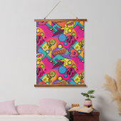Vibrant Retro Pop Seamless Pattern Hangend Wandkleed (Slaapkamer)