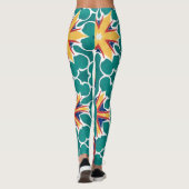 Vibrant Retro Starburst Geometric Pattern Leggings (Achterkant)
