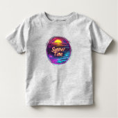 Vibrant Retro “Summer Time” Sunset T-Shirt (Voorkant)