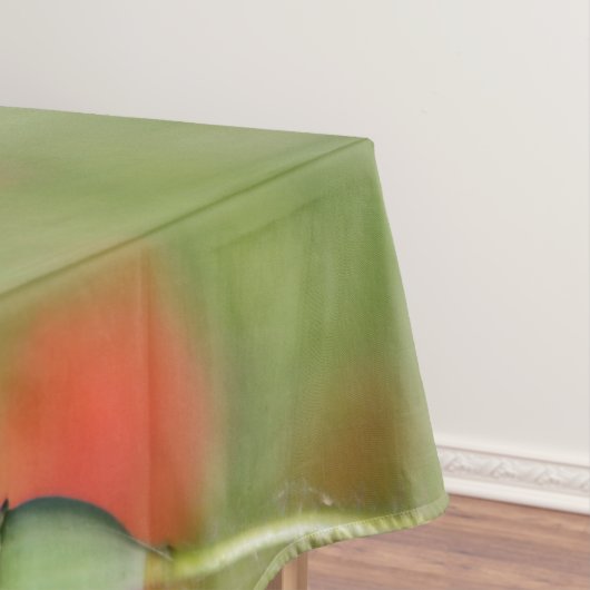 Vibrant rode papaver in een groen papaverveld tafelkleed (Voorbeeld)