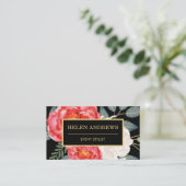 Vibrant  Rood pinda's / botanische flora Visitekaartje (Staand voorkant)