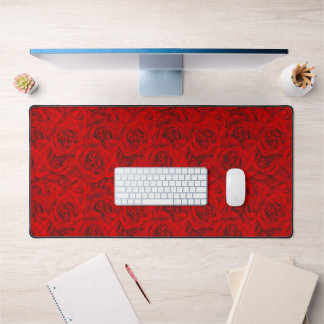 Vibrant Roos Flowers Naadloos flesje rood Bureaumat