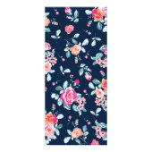 Vibrant Roos Roze Floral Prijslijst Reclamekaart (Achterkant)