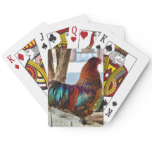 Vibrant Rooster Custom Poker Cards