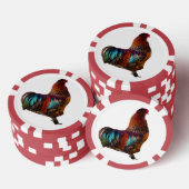 Vibrant Rooster Custom Poker Chips (Opstapeling)