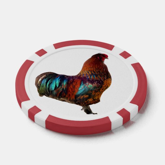 Vibrant Rooster Custom Poker Chips (Enkel)