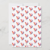 Vibrant Rooster Vrijgezellenfeest Kaart (Achterkant)