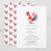 Vibrant Rooster Vrijgezellenfeest Kaart (Voorkant / Achterkant)