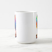 Vibrant Rottweiler Pop Art – Bold Neon Dog Koffiemok (Center)