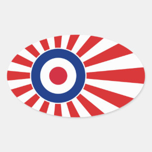 Vibrant Roundel Mods JAPAN Target Scooter Ovale Sticker