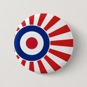Vibrant Roundel Mods JAPAN Target Scooter Ronde Button 5,7 Cm