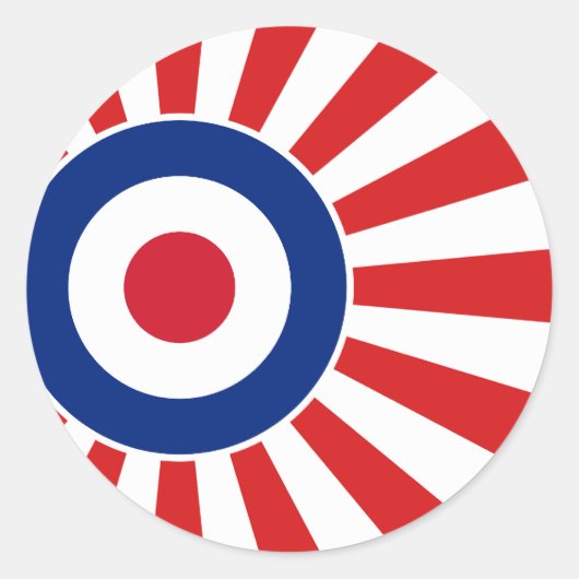 Vibrant Roundel Mods JAPAN Target Scooter Ronde Sticker (Voorkant)