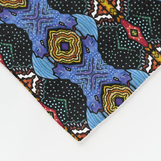 Vibrant Royalty Fleece Deken (Hoek)