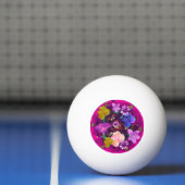 Vibrant roze Abstracte Floral Ping Pong Ball (Net)