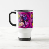 Vibrant roze Abstracte Florence Travel Mug Reisbeker (Links)