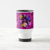 Vibrant roze Abstracte Florence Travel Mug Reisbeker (Center)