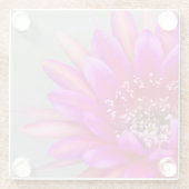 Vibrant roze cactus ventilatorbenzine glazen onderzetter (Achterkant)