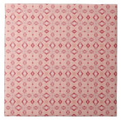 Vibrant Roze Diamond Geometrische Middellandse Zee Tegeltje (Voorkant)